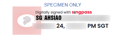 Signed with Singpass